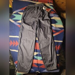 Vintage Holloway Track Pants Size Small Black Nylon Mesh NWT 90s